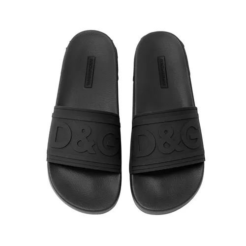 Dép Dolce & Gabbana D&G Black Sandals With Heel Code CS1786AX3898B956 Màu Đen Size 39