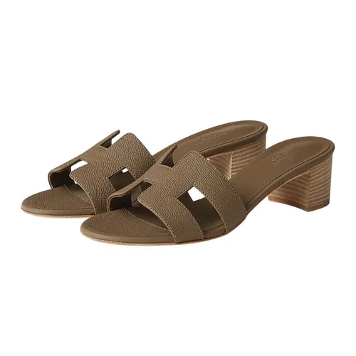 Dép Nữ Hermès Oasis Sandal Etoupe Màu Nâu Size 36