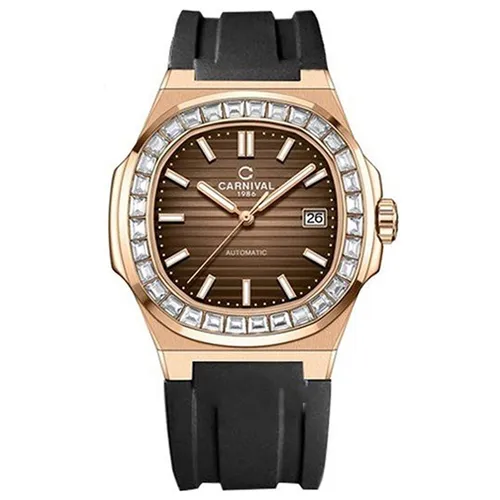 Đồng Hồ Nam Carnival Nautilus Automatic 8108G-VH-DCS-N (8108G) Màu Đen Nâu