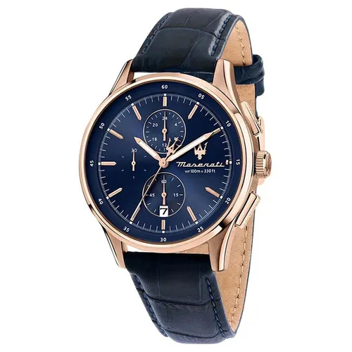 Đồng Hồ Nam Maserati Sorpasso Chronograph Blue Sunray Quartz R8871624009 Màu Xanh
