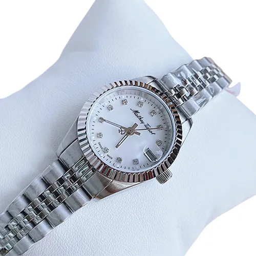 Đồng Hồ Nữ Mathey-Tissot Mathey II Quartz Crystal White Mother Of Pearl Dial Ladies Watch D710AI Màu Bạc