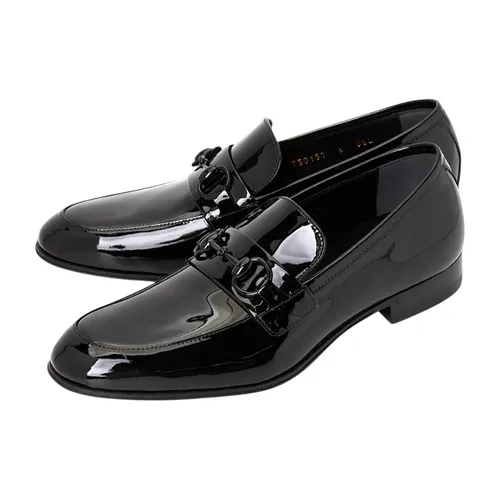 Giày Lười Nam Gucci With Horsebit Black Patent Leather Loafer 730137 BNC00 1000 Màu Đen Size 7