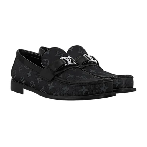 Giày Lười Nam Louis Vuitton LV Major Loafers Monogram Eclipse 1ADE65 Màu Đen Size 39