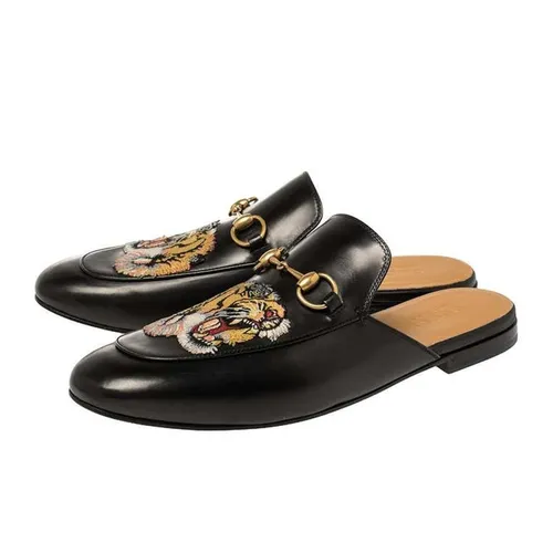 Giày Sục Nam Gucci  Mules Princetown 457135 Màu Đen Size 41.5