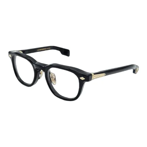 Gọng Kính Chrome Hearts Chub Chub Asian Fit Black 18K Gold Plate Màu Đen