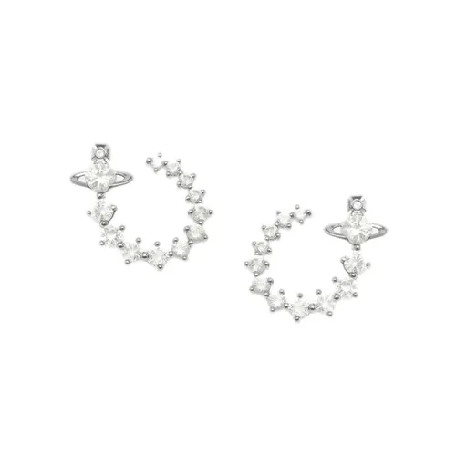 Khuyên Tai Nữ Vivienne Westwood Embellished Lydia Hoop Earrings 8053195459070 Màu Bạc