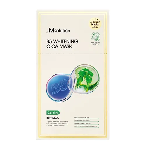 Mặt Nạ Làm Dịu Và Phục Hồi Làn Da JM Solution B5 Whitening Cica Mask 10 Miếng