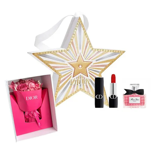 Set Nước Hoa Dior Miss Dior EDP (EDP 5ml + Dior Velvet 999 Mini + Hộp Hoa Dior + Hộp Ngôi Sao + Túi Giấy )