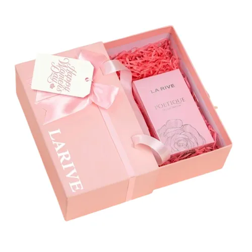 Set Nước Hoa Nữ La Rive Poetique Eau De Parfum 90ml + Hộp Quà Tone Hồng