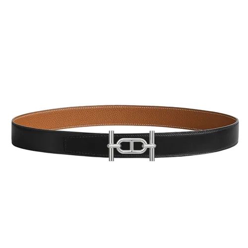 Thắt Lưng Hai Mặt Cho Nam Hermès Ancre Belt Buckle & Reversible Leather Strap 32mm H011667UK05 Màu Nâu Đen Size 90