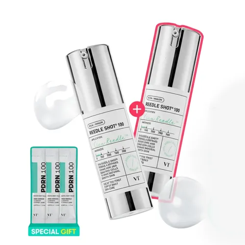 Set Tinh Chất VT Cosmetics Reedle Shot 100 Essence Double Pack 30ml + 3 Sample Essence 100 1.5ml