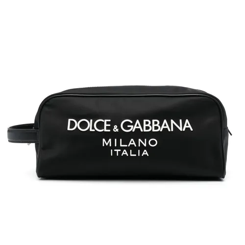Túi Cầm Tay Dolce & Gabbana D&G Logo-Print Beauty Case Màu Đen