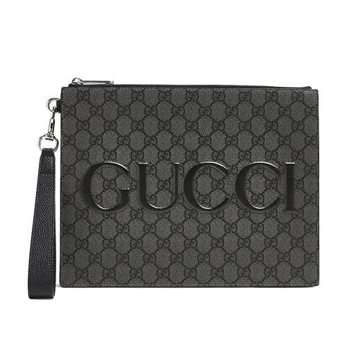 Túi Cầm Tay Nam Gucci Pouch With Strap In Grey GG Canvas ‎768374-FACSM-1249 Màu Xám