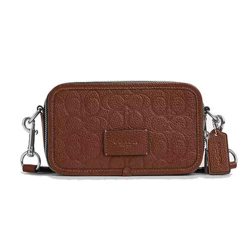 Túi Đeo Chéo Nam Coach Wyatt Crossbody Bag In Signature Leather CDP87 Màu Nâu