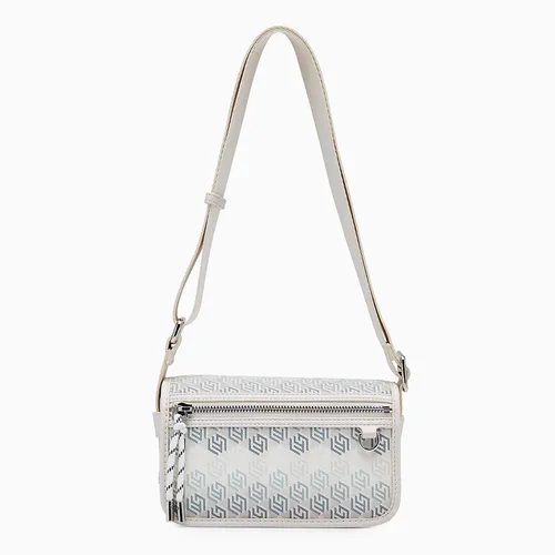 Túi Đeo Chéo Nam Lyn Jacob Infinite Crossbody Bag - Printed White L26CBWC020 Màu Xám Trắng