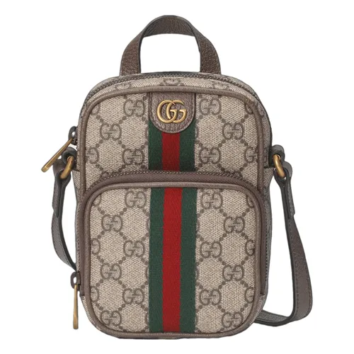 Túi Đeo Chéo Nữ Gucci Ophidia Mini Bag Monogram 671682-96IWT-8745 Màu Xám