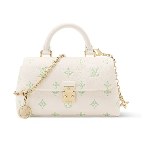 Túi Đeo Chéo Nữ Louis Vuitton LV Nano Madeleine M27698 Màu Xanh Trắng