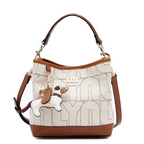 Túi Đeo Chéo Nữ Lyn Cadena Bucket Bag - Brown L25FBWC016 Màu Nâu Kem