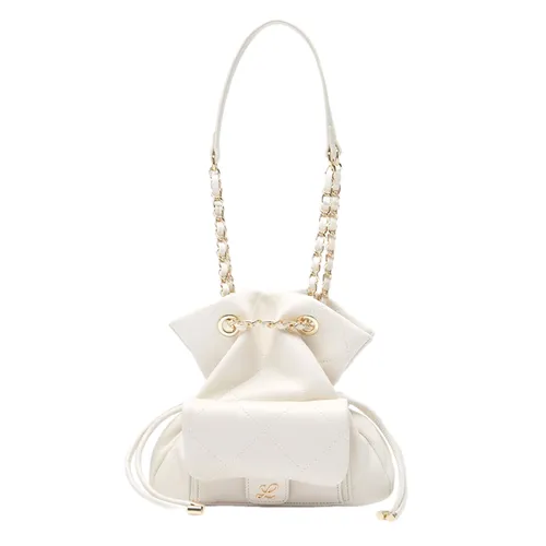 Túi Đeo Chéo Nữ Lyn Destiny II Drawstring Bucket Bag Ivory L26CBWA003 Màu Kem