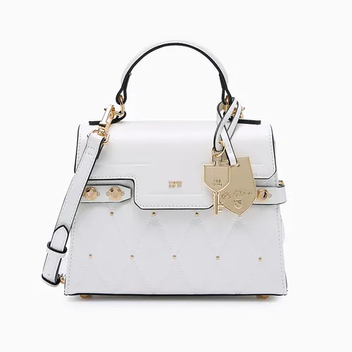 Túi Đeo Chéo Nữ Lyn Hera Fineness Flap S Crossbody Bag - Off-White L26SBWC003 Màu Trắng