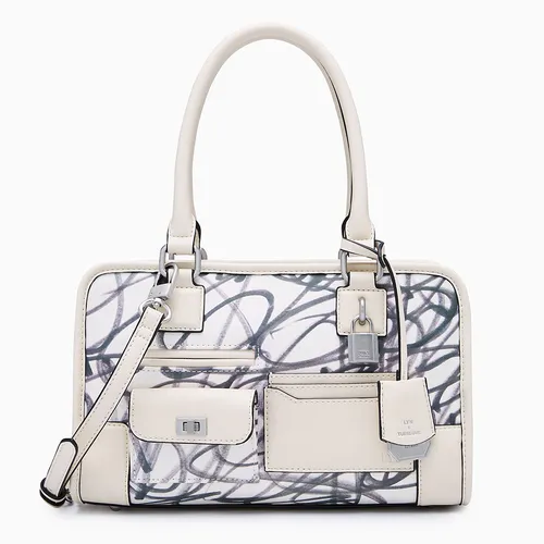 Túi Đeo Chéo Nữ Lyn Signature Tueslove S Tote Bag - Ivory L26CBWA198 Màu Kem Xám