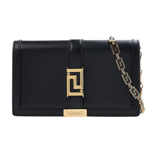 Túi Đeo Chéo Nữ Versace Greca Goddess Leather Mini Bag 'Black/Gold' 1007220 1A05134 Màu Đen