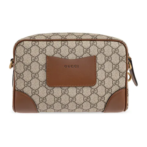 Túi Đeo Vai Gucci Beige Shoulder bag GG Emblem Small 821155 FAED3-9786 Màu Beige