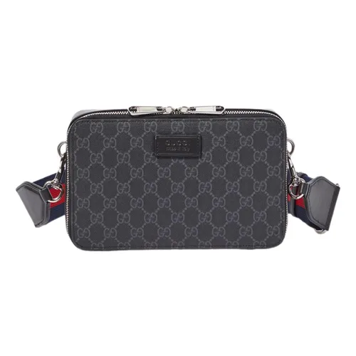 Túi Đeo Vai Nam Gucci GG Supreme Mini Shoulder Bag Màu Đen