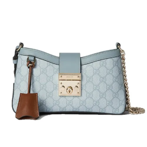 Túi Đeo Vai Nữ Gucci Padlock Shoulder Bag 811705-FAD3R-8744 Màu Xanh Nhạt