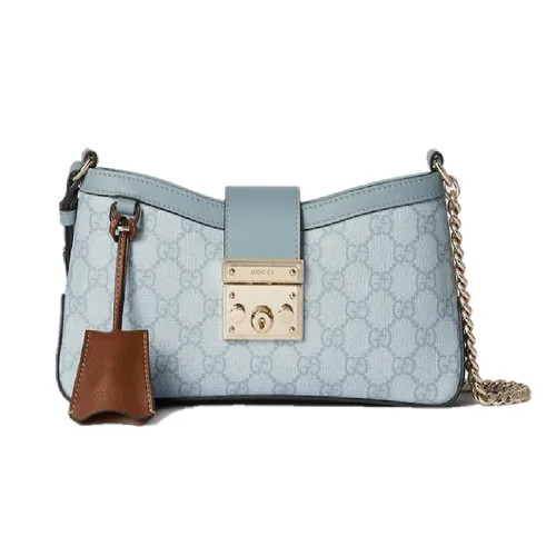 Túi Đeo Vai Nữ Gucci Padlock Small Shoulder Bag Dusty Blue 811705-FAD3R-8744 Màu Xanh Blue