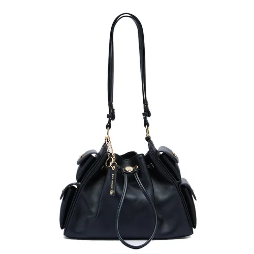 Túi Đeo Vai Nữ Lyn Atelier M Bucket Bag L26CBWB029 Black Màu Đen