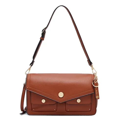 Túi Đeo Vai Nữ Lyn Atelier M Shoulder Bag - Brown L26CBWB030 Màu Nâu