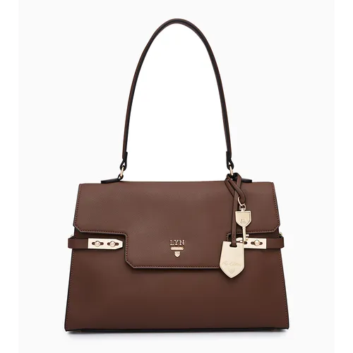 Túi Đeo Vai Nữ Lyn Fineness Revision Top M Handbag - Dark Brown L26SBWA062 Màu Nâu