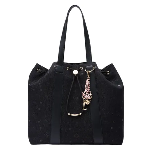 Túi Đeo Vai Nữ Lyn Jden Drawstring Bucket Bag Black Variation 2 L26CBWA067 Màu Đen