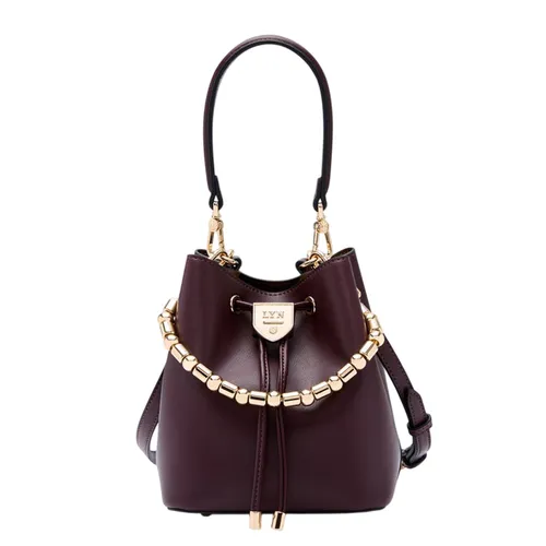 Túi Đeo Vai Nữ Lyn Re-Edit Gastby Carina S Bucket Bag L26CBWA047 Dark Red Màu Đỏ Tía