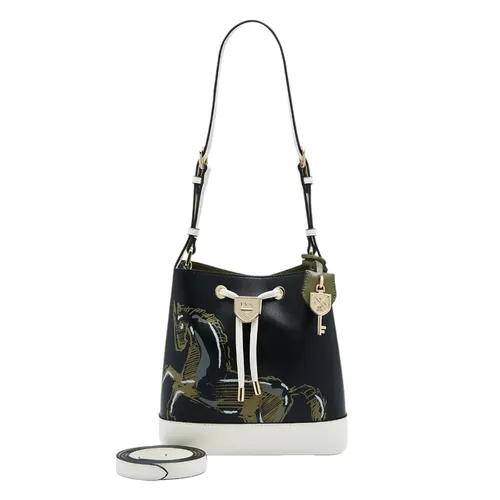 Túi Đeo Vai Nữ Lyn Re-Edit Mustang M Bucket Bag Black L26CBWA105 Màu Đen