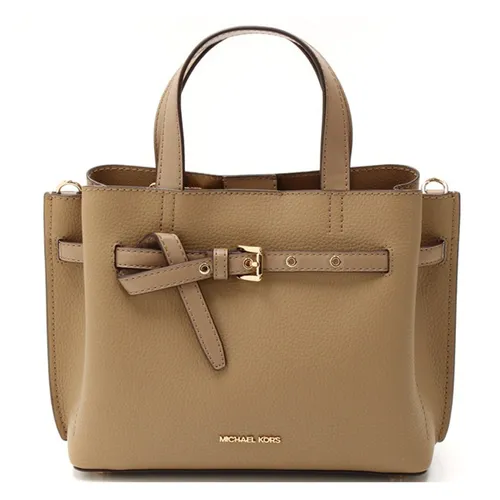 Túi Xách Nữ Michael Kors MK Emilia Pebble Leather Small Satchel 30F5GU5S1U Husk Màu Nâu Vàng