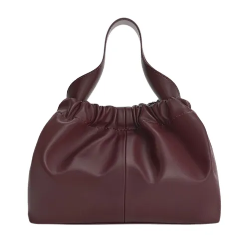 Túi Xách Tay Nữ Charles & Keith CNK Ally Ruched Trapezoid Handbag Wineberry Red CK2-10151320_WB.RED Màu Đỏ Rượu