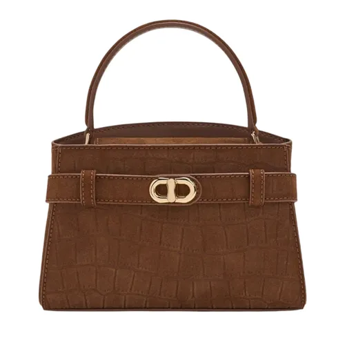 Túi Xách Tay Nữ Charles & Keith CNK Aubrielle Trapezoid Handbag Chocolate CK2-50270880-4_CHOCO Màu Nâu Chocolate