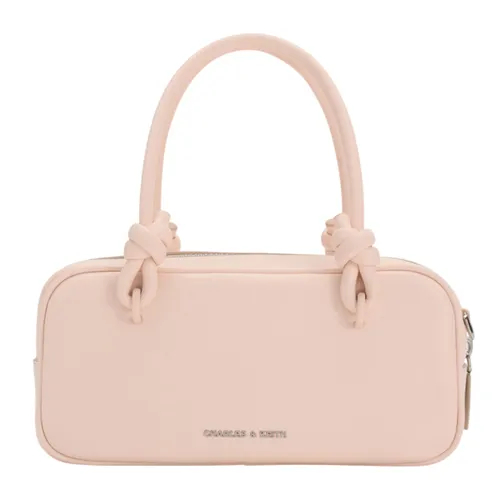 Túi Xách Tay Nữ Charles & Keith CNK Sammie Knotted Handle Handbag Soft Pink CK2-30271574-1 Màu Hồng Phấn