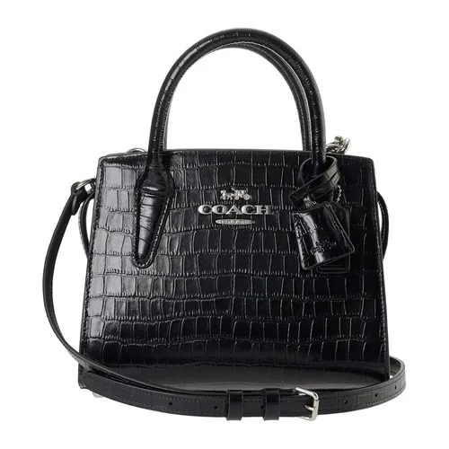 Túi Xách Tay Nữ Coach Andrea Crocodile Embossed Leather Crossbody Bag CR105 Màu Đen