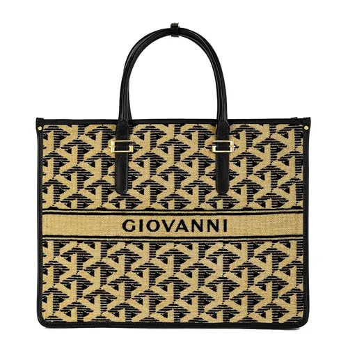 Túi Xách Tay Nữ Giovanni Tote Bag DLD0225-1 Màu Đen/Nâu