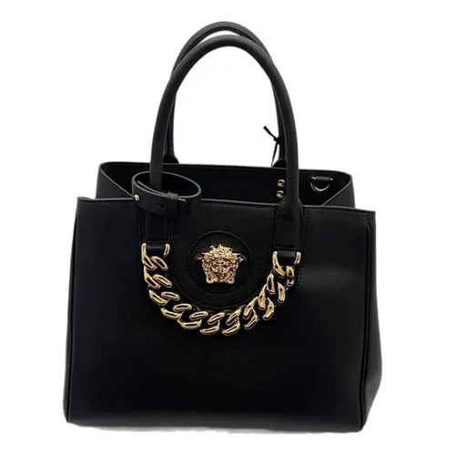 Túi Xách Tay Nữ Versace&nbsp;Leather Bag - Black Màu Đen
