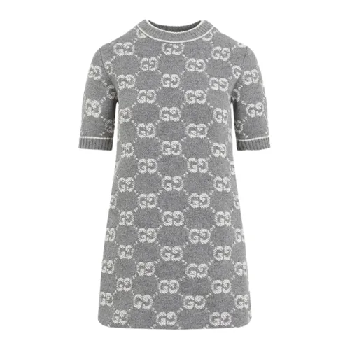 Váy Nữ Gucci Grey With GG Logo Embroidered 798155 XKCNA 1130 Màu Xám Size S