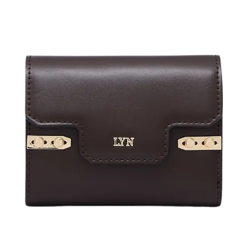 Ví Nữ Lyn Fineness Revision Short Flap Wallet - Dark Brown L26SWWA024 Màu Nâu Đậm