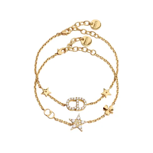 Vòng Đeo Tay Louis Vuitton LV Clair D Lune Bracelet Set Gold Finish Metal and Sparkling Crystals Màu Vàng Gold