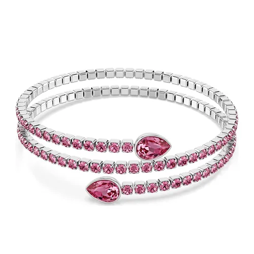 Vòng Đeo Tay Nữ Swarovski Twisty Cuf Fmixed Cuts, Pink, Rhodium Plated 5717576 Màu Hồng