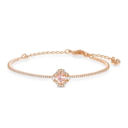 Vòng Đeo Tay Nữ Swarovski Una Bangle Clover, Pink, Rose Gold-Tone Plated 5516476 Màu Vàng Hồng