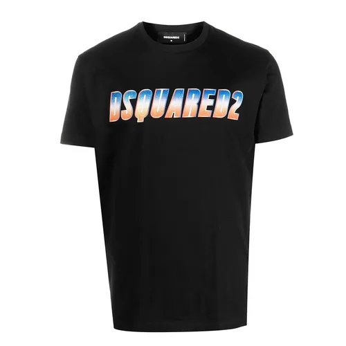 Áo Phông Nam Dsquared2 Logo Print  T-Shirt S74GD1156 S23009 900 Màu Đen Size S