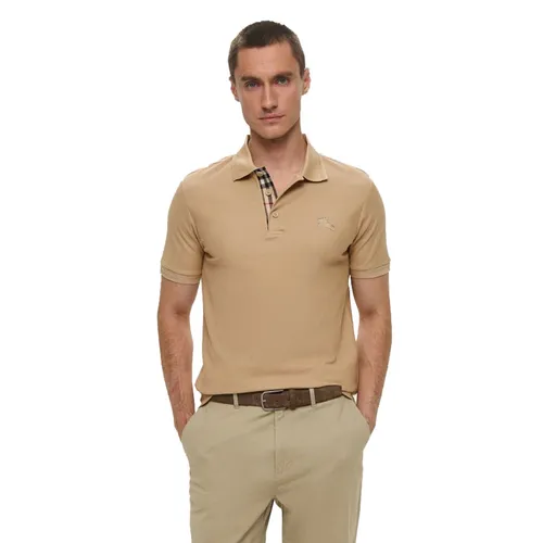 Áo Polo Nam Burberry Short Sleeve Shirt RTLAEQ039801 Màu Be Size M